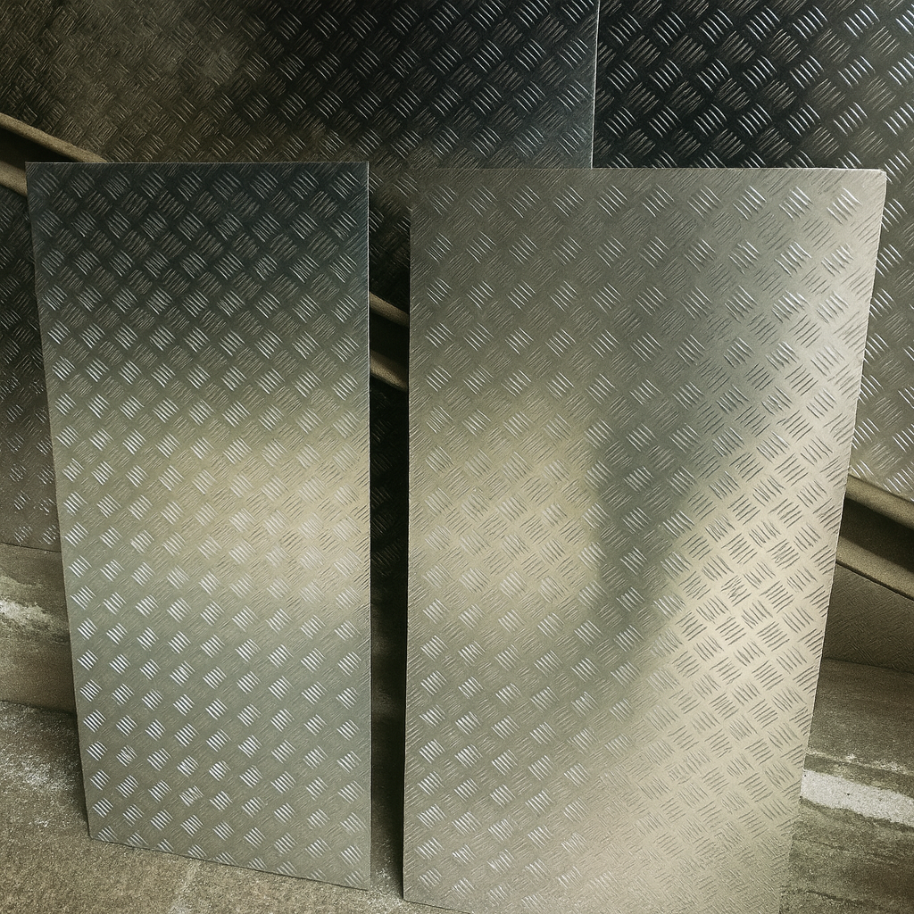 Лист алюминиевый рифленый 1200x3000x3 мм АМг2М ASTM B209 чечевица - фото